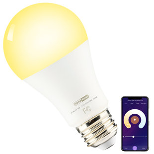 HVS SMART 9 Watt (60 Watt Equivalent), A19 LED Smart, Dimmable Light Bulb, Tunable White E26Medium (Standard) Base