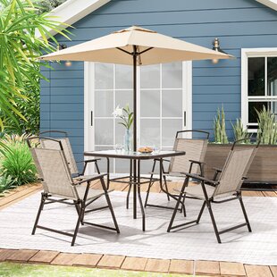 ARLMONT & CO. Funnell 4 - Person Square Outdoor Dining Set