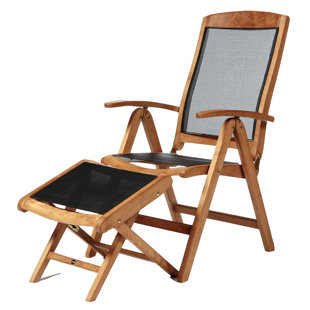 ARB TEAK & SPECIALTIES Southwood Teak Outdoor Ottoman with Sunbrella Cushion