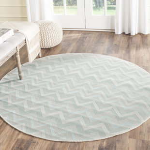 SOL 72 OUTDOOR™ Kaysie Chevron Gray/Beige/Aqua Indoor/Outdoor Area Rug