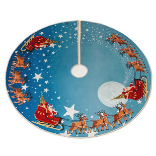 ARTZTEX Santa Sleigh Tree Skirt
