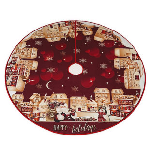 ARTZTEX Santa Town Tree Skirt