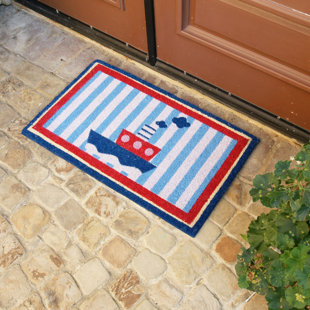RUBBER-CAL, INC. Non-Slip Striped Outdoor Doormat