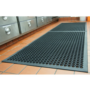 Dura-Chef Rubber-Cal, Inc. 36'' W x 36'' L Garage Flooring Tiles in Black (Set of 8)
