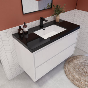 JADE BATH Belli 41.53'' Stone Single Bathroom Vanity Top with Sink