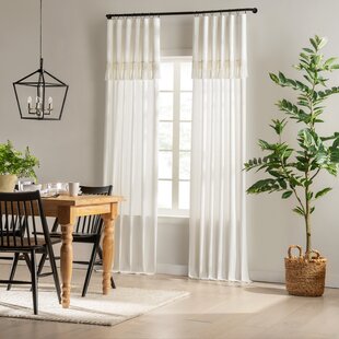 LANGLEY STREET® Mattson Polyester Blend Semi Sheer Curtain Panel