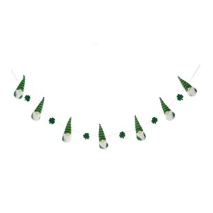 GLITZHOME 74'' Shamrocks Novelty Garland Garland