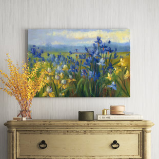 LARK MANOR™ Blue And Yellow Flower Field V2 by Carol Rowan Painting