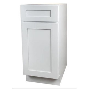 L&C CABINETRY Recessed Panel 34.5'' H Painted Plywood Standard Base Cabinet Ready-to-Assemble