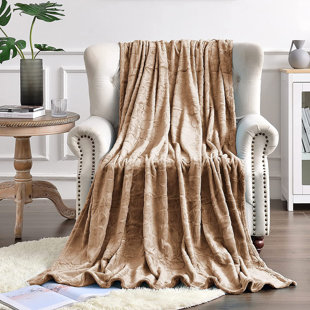 FY FIBER HOUSE Knitted Throw Blanket