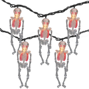NORTHLIGHT SEASONAL Skeleton Halloween Light (Set of 10)