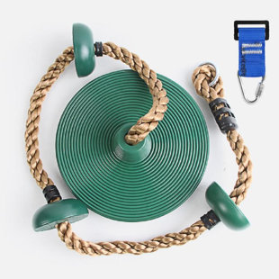 Climbing Rope Swing For Kids With Platforms Gentle Booms Sports Outdoor Dark Green