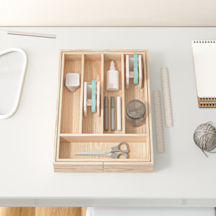 DOTTED LINE™ Robyn Adjustable Flatware & Kitchen Utensils Drawer Organizer