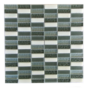 ABOLOS Quartz 0.63" x 2" Natural Stone/Glass Brick Joint Mosaic Wall & Floor Tile