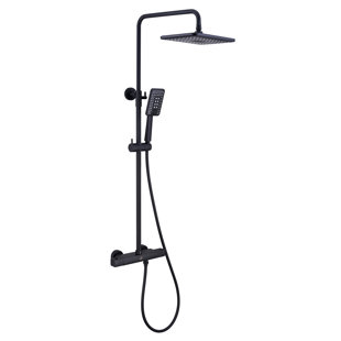 CASAINC 2 Functions Thermostatic shower system with 3-Setting Handheld Shower and Rough-in Valve