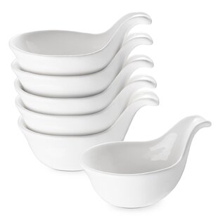 DOWAN 3 oz. Ceramic Round Dining Bowl (Set of 6)