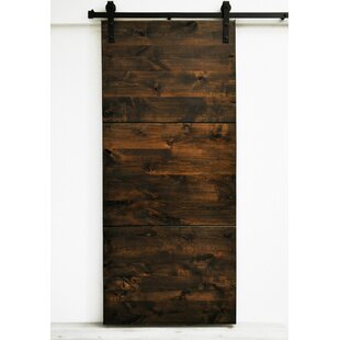 DOGBERRY COLLECTIONS Flush Wood Finish Modern Slab Barn Door with Installation Hardware Kit