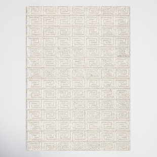 JOSS & MAIN Hampson Handmade Hand Tufted Whisper White Rug
