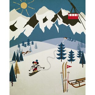 DISNEY Komar non-woven wallpaper - Mickey Alpine - Size: 200 X 250 Cm (Width X Height) - 4 panels