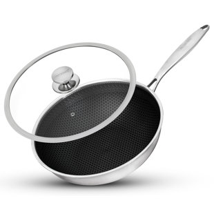 INTIGNIS 30 cm Wok aus Edelstahl mit Deckel