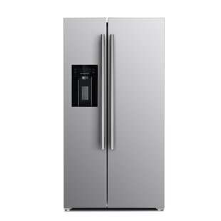 FORNO Salerno 36-inch Side-by-Side 20 cu.ft Refrigerator in Stainless Steel with Ice & Water Dispenser