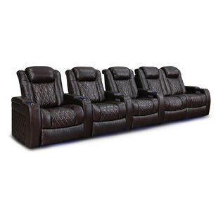 VALENCIA THEATER SEATING Valencia Leather Home Theater Seating with Cup Holder