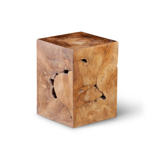 PHILLIPS COLLECTION Teak Square Accent Stool