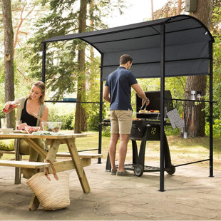 FREEPORT PARK® Gadberry Canopy 7.16 ft. W x 4.5 ft. D Steel Grill Gazebo
