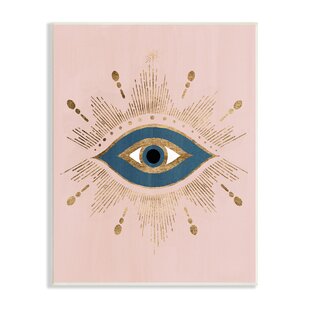 STUPELL INDUSTRIES " Evil Eye Glam Boho Pattern Bold Blue Pink " by Grace Popp