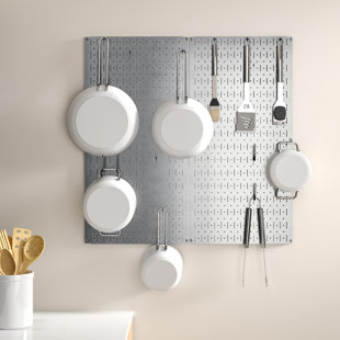 PREP & SAVOUR Steel Rectangle Wall Mounted Pot Rack