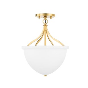 HUDSON VALLEY LIGHTING Browne Glass Semi Flush Mount