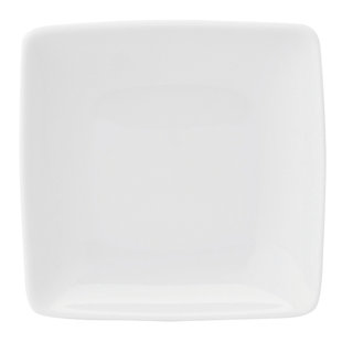 VISTA ALEGRE Carré White 8.31'' Porcelain China Square Salad/Dessert Plate (Set of 4)