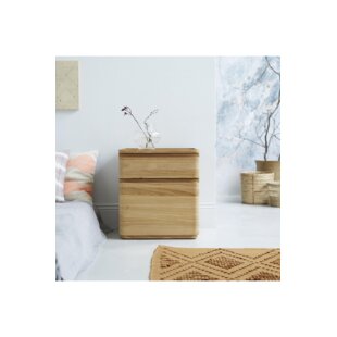 TIKAMOON Solid Wood Nightstand