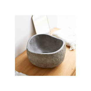 Tikamoon 11'' Gray Stone Specialty Bathroom Sink