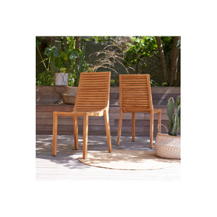 TIKAMOON Teo Teak Outdoor Dining Side Chair