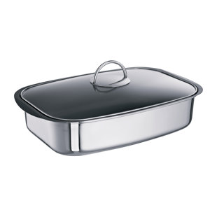 SCHULTE UFER 45.5cm Non-Stick Stainless Steel Roasting Pan with Lid