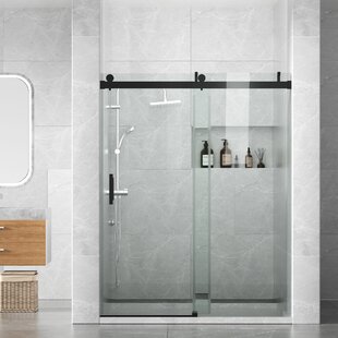 CLOVIS GOODS 56"-60" W X 76" H Single Sliding Frameless Shower Door