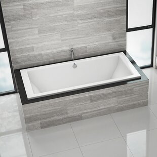 MALIBU HOME Naples 66" x 42" Drop In/Undermount Soaking Bathtub