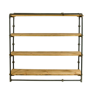 WILLISTON FORGE Pipes 132cm H x 142cm W Etagere Bookcase