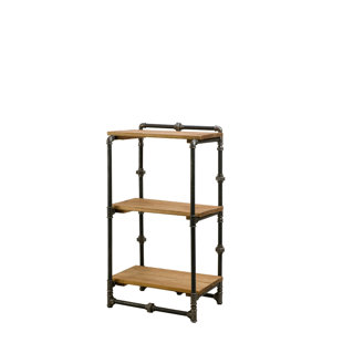 WILLISTON FORGE Pipes 93cm H x 50cm W Solid Wood Etagere Bookcase