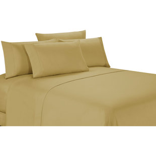 CATHAY HOME, INC Ultra Brushed 90 Thread Count Sheet Set in Camel