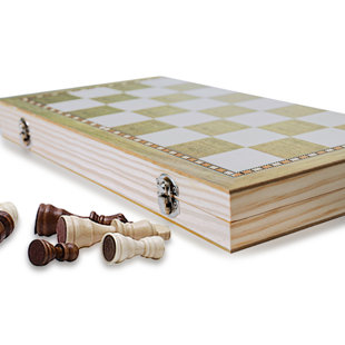 Americas Toys Project 15'' L Solid Wood Chess Game Set