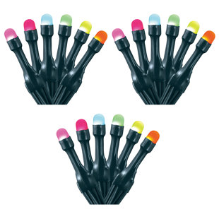 POLYGROUP TRADING LTD 40 - Bulb 195.6'' Plug-in LED Wide Angle LED Mini String Light (Set of 3)