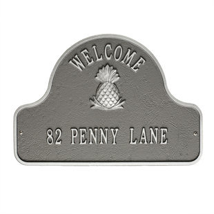 OLD CENTURY FORGE Lexy Pineapple Welcome Address Sign