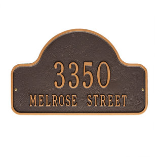 OLD CENTURY FORGE Lexy 2-Line Wall Address Plaque