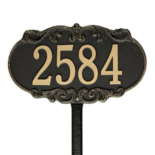 OLD CENTURY FORGE Charrington 1-Line Lawn Address Sign