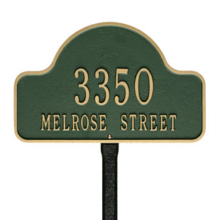 OLD CENTURY FORGE Lexy 2-Line Lawn Address Sign