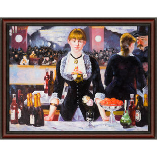 OVERSTOCK ART A Bar At The Folies-Bergere By Edouard Manet With Grecian