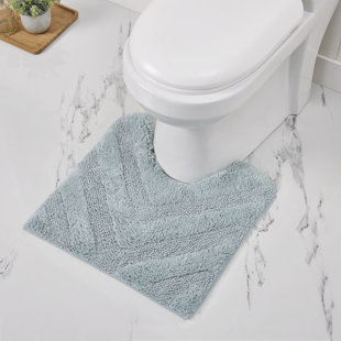 EBERN DESIGNS Kus Corrigan 100% Cotton Machine Washable Anti-Skid Bathroom Rug
