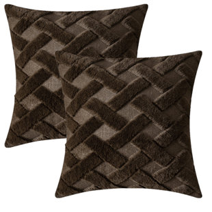 WARISI Faux Fur Pillow Cover (Set of 2)